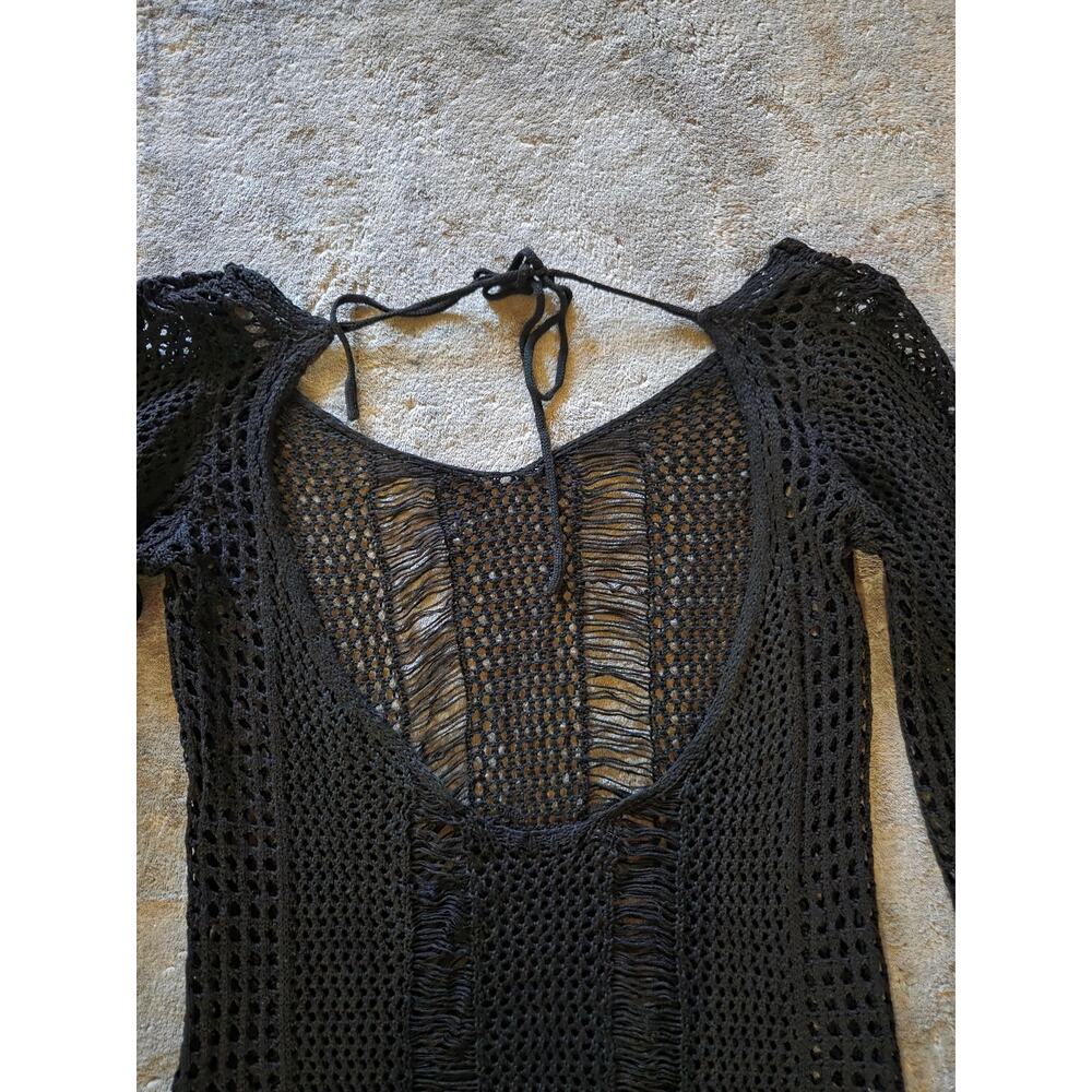 Corchet Swimsuit Coverup‎ for Women Long Sleeve size M